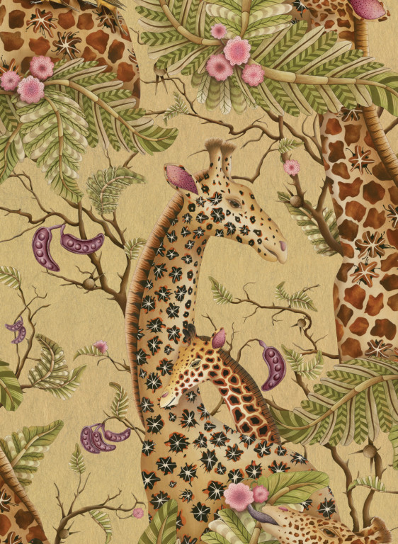 Cole & Son Papier peint Royal Giraffe Gilded-16629