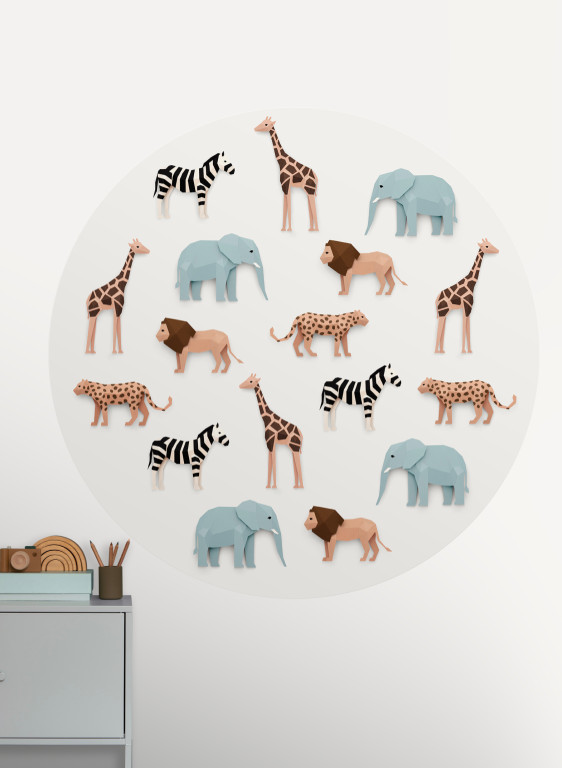 Studio Ditte Mural Safari Circle/ Safari Cirkel-16664 Studio Ditte Mural Safari Circle/ Safari Cirkel-16664