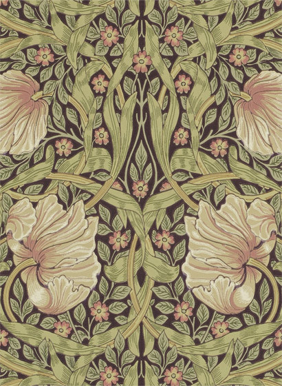 Morris & Co Wallpaper Pimpernel Bullrush/ Russet-1692.2 Morris & Co Wallpaper Pimpernel Bullrush/ Russet-1692.2