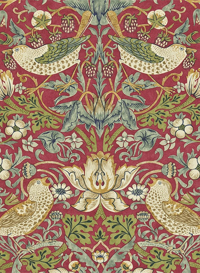 Morris & Co Carta da parati Strawberry Thief-1695 Morris & Co Carta da parati Strawberry Thief-1695