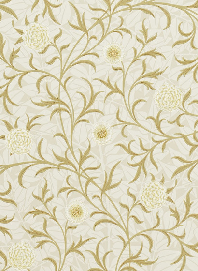 Tapete Scroll von Morris & Co. - Vellum/ Biscuit-1700.2