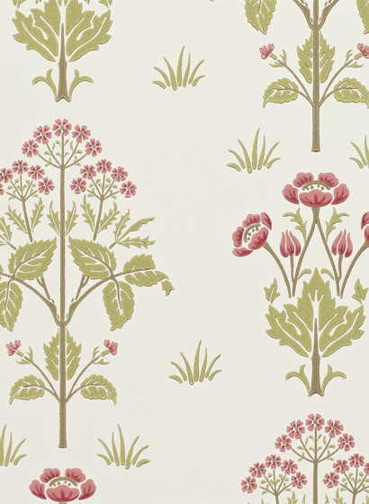 Tapete Meadow Sweet von Morris & Co. - Rose/ Olive-1702.1 Tapete Meadow Sweet von Morris & Co. - Rose/ Olive-1702.1