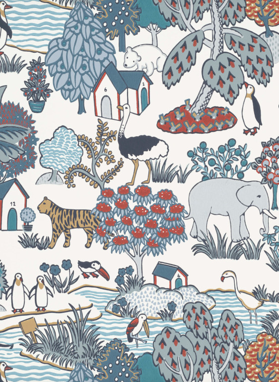 Little Greene Tapete Animal Kingdom - Bassoon-17084.4