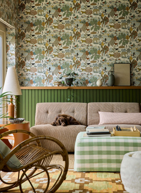 Little Greene Papier peint Animal Kingdom-17084 Little Greene Papier peint Animal Kingdom-17084