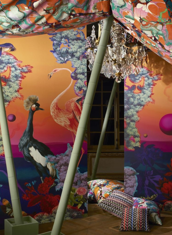 Christian Lacroix Mural Novafrica Sunset Scene 1-17528 Christian Lacroix Mural Novafrica Sunset Scene 1-17528
