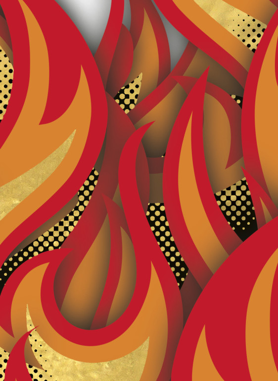 NLXL Wandbild Job on Fire-17701 NLXL Wandbild Job on Fire-17701