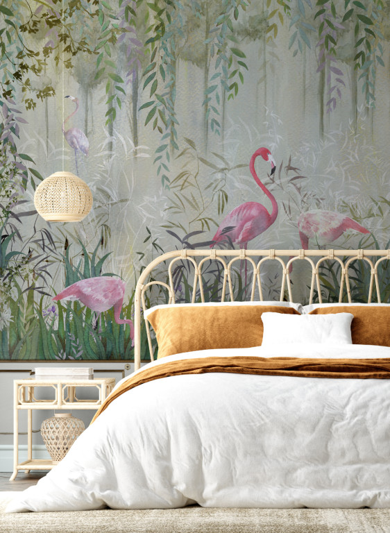 NLXL Mural Flamingo Garden-17704 NLXL Mural Flamingo Garden-17704