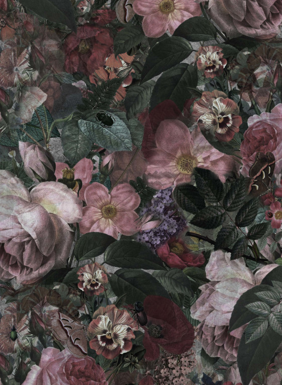 Boråstapeter Studio Mural Dark Floral-17856