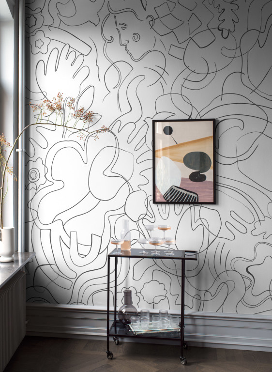 Boråstapeter Studio Mural Line Art-17896