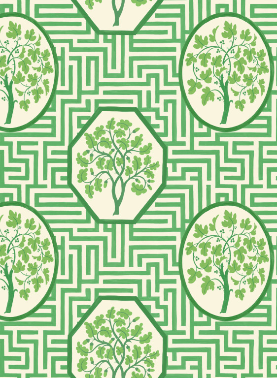 GP & J Baker Papier peint Royal Maze-18031