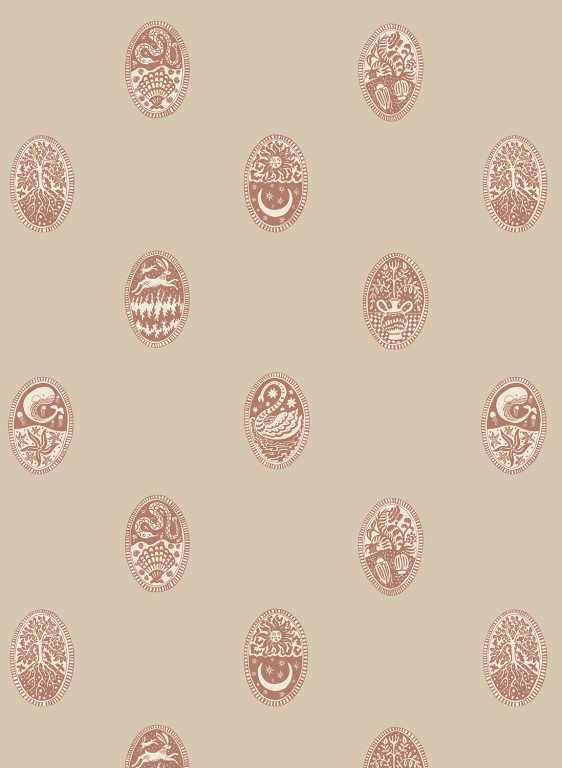 Josephine Munsey Papier peint Linear Cameos-18594 Josephine Munsey Papier peint Linear Cameos-18594