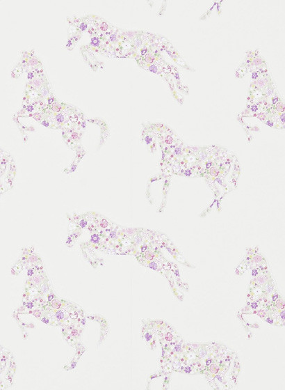 Pretty Ponies - Kindertapete von Sanderson - Lavendel-1865.1 Pretty Ponies - Kindertapete von Sanderson - Lavendel-1865.1