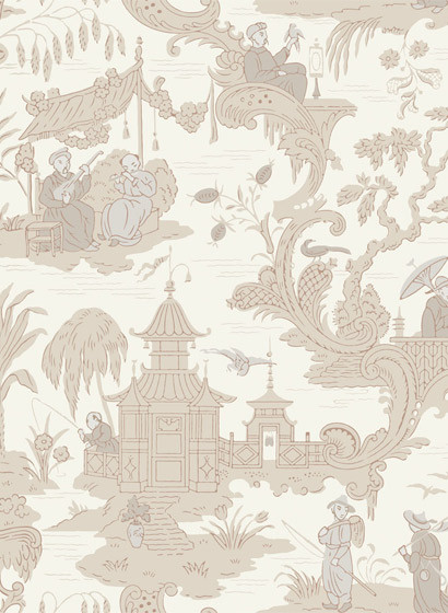 Cole & Son Papier peint Chinese Toile - Neutral-1882.2 Cole & Son Papier peint Chinese Toile - Neutral-1882.2