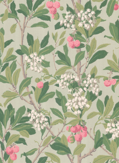 Cole & Son Carta da parati Strawberry Tree - Pink & Duck Egg-1883.2