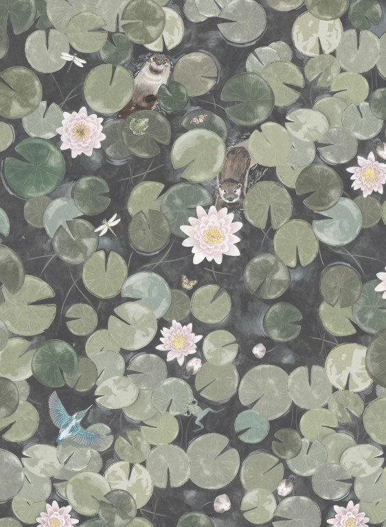 Little Greene Carta da parati panoramica Lily Pads-19151