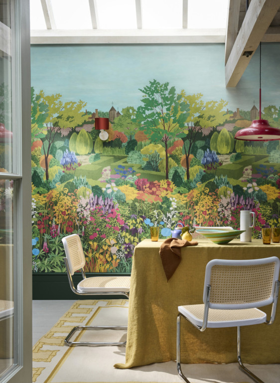 Little Greene Carta da parati panoramica Castle Garden-19152