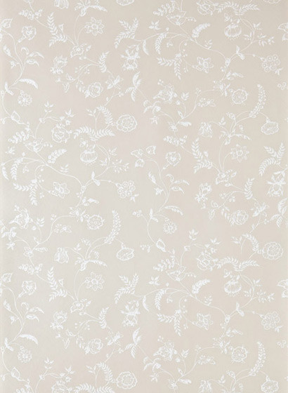 Tapete Uppark von Farrow & Ball - Skimming Stone/ All White-1931.3 Tapete Uppark von Farrow & Ball - Skimming Stone/ All White-1931.3