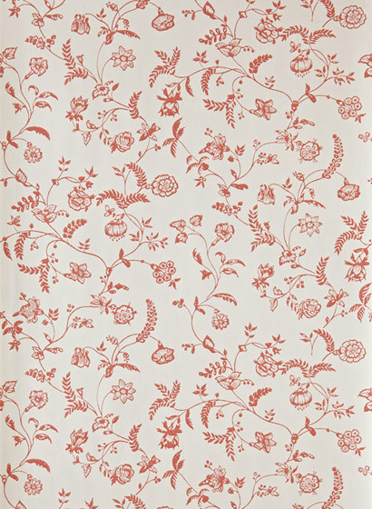 Tapete Uppark von Farrow & Ball - White Tie/ Red-1931.4 Tapete Uppark von Farrow & Ball - White Tie/ Red-1931.4