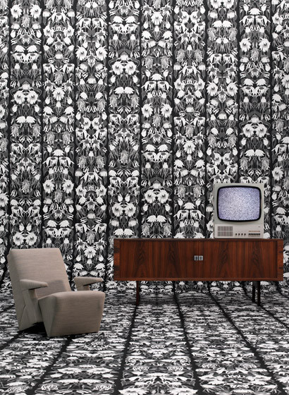 Tapete JOB-06 Withered Flowers Black von Studio Job-1960 Tapete JOB-06 Withered Flowers Black von Studio Job-1960