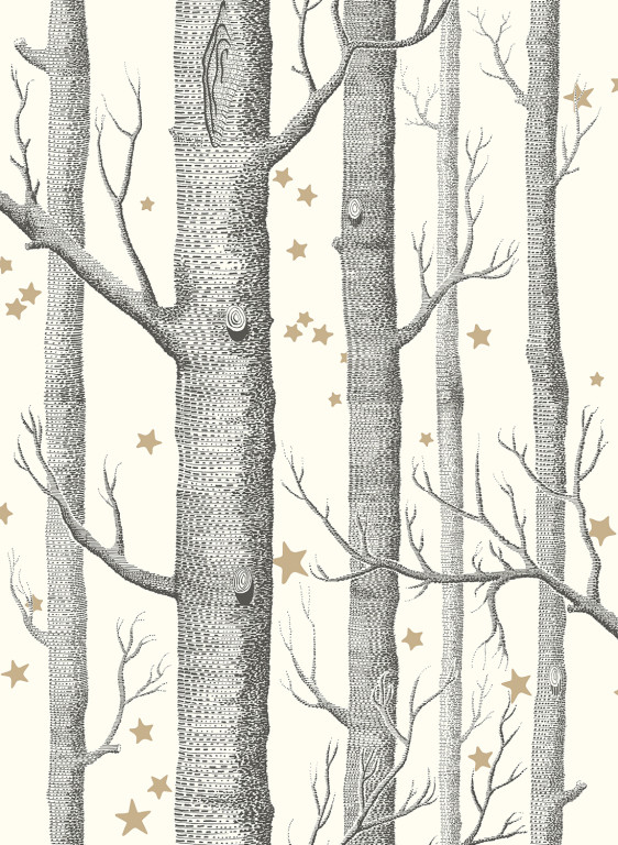 Tapete Woods & Stars von Cole & Son - Black & White-1986.5 Tapete Woods & Stars von Cole & Son - Black & White-1986.5