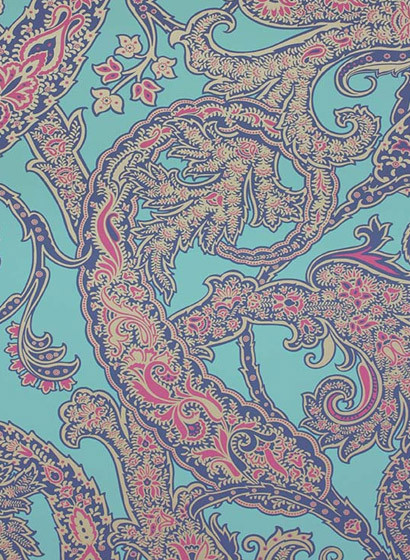 Osborne & Little Carta da parati Patara - Jade/ Sapphire/ Fuchsia-2003.1 Osborne & Little Carta da parati Patara - Jade/ Sapphire/ Fuchsia-2003.1