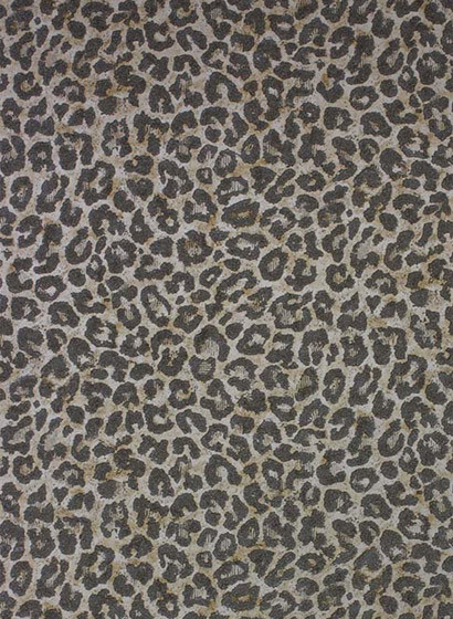 Osborne & Little Carta da parati Pardus - Charcoal/ Metallic Gilver-2011.3