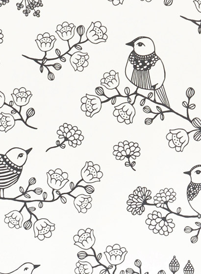 Majvillan Papier peint Sugar Tree - Soft Black/ Cream White-2013.2 Majvillan Papier peint Sugar Tree - Soft Black/ Cream White-2013.2