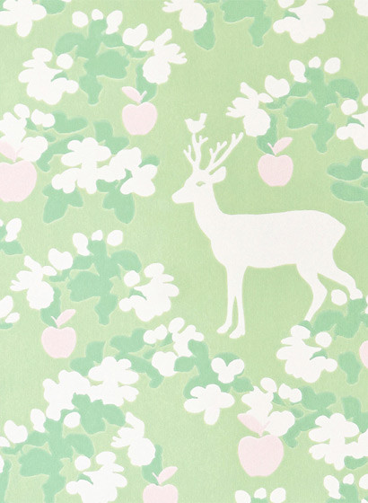 Tapete Apple Garden von Majvillan - Soft Green/ Light Pink-2015.1 Tapete Apple Garden von Majvillan - Soft Green/ Light Pink-2015.1