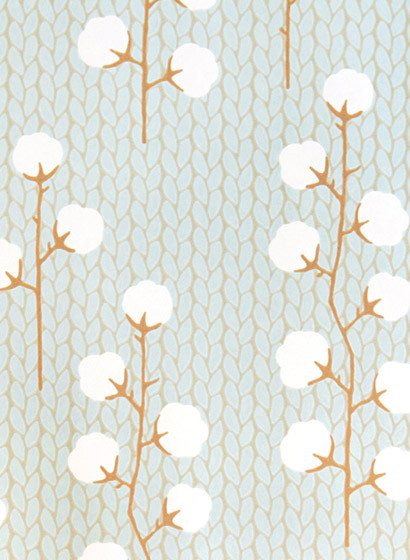 Majvillan Carta da parati Sweet Cotton - Soft Blue/ Grey/ Brown/ Cream White-2017.2 Majvillan Carta da parati Sweet Cotton - Soft Blue/ Grey/ Brown/ Cream White-2017.2