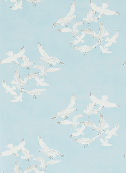 Vintagetapete Seagulls von Sanderson - Blue-2110.1 Vintagetapete Seagulls von Sanderson - Blue-2110.1