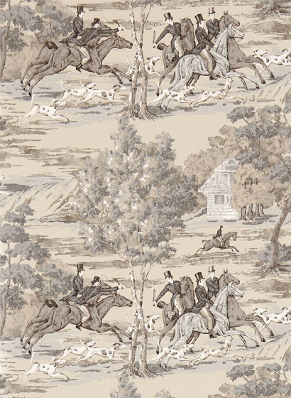 Sanderson Carta da parati Tally Ho - Pearl/ Grey-2115.3