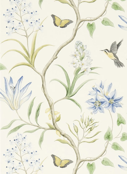 Exotische Tapete Clementine von Sanderson - Delft Blue-2130.2