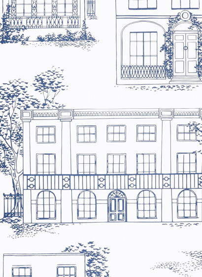 Little Greene Papier peint Hampstead - Mid Blue-2196.4 Little Greene Papier peint Hampstead - Mid Blue-2196.4