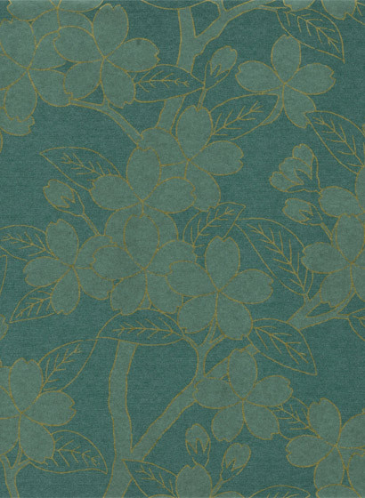 Tapete Camellia von Little Greene - Teal-2199.2