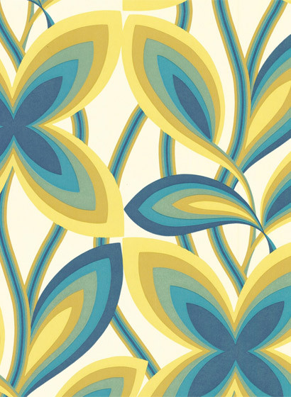60er Jahre Tapete Starflower von Little Greene - Peacock-2205.3 60er Jahre Tapete Starflower von Little Greene - Peacock-2205.3