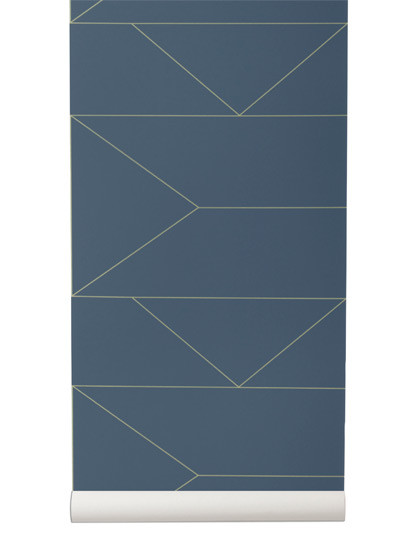 Tapete Lines von Ferm Living - Dark Blue-2208.4 Tapete Lines von Ferm Living - Dark Blue-2208.4