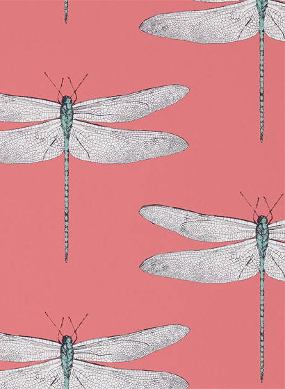 Harlequin Tapete Demoiselle - Coral/ Mint-2224.6 Harlequin Tapete Demoiselle - Coral/ Mint-2224.6