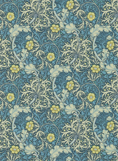 Morris & Co Papier peint Seaweed - Ink/ Woad-2288.3 Morris & Co Papier peint Seaweed - Ink/ Woad-2288.3