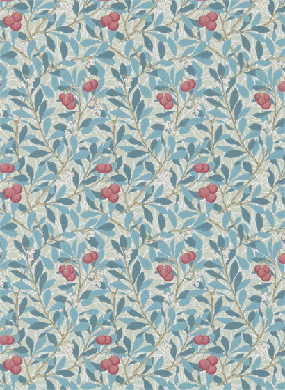 Morris & Co Papier peint Arbutus - Woad/ Russet-2290.2