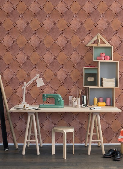 Rebel Walls Papier peint panoramique Leather Rhombs-2403 Rebel Walls Papier peint panoramique Leather Rhombs-2403