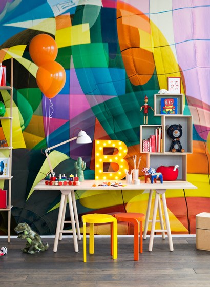Rebel Walls Papier peint panoramique Balloons Flying High-2414 Rebel Walls Papier peint panoramique Balloons Flying High-2414