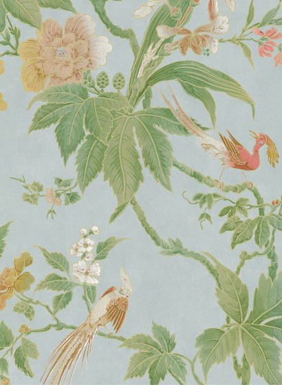 Little Greene Wallpaper Paradise Blue-2450.4