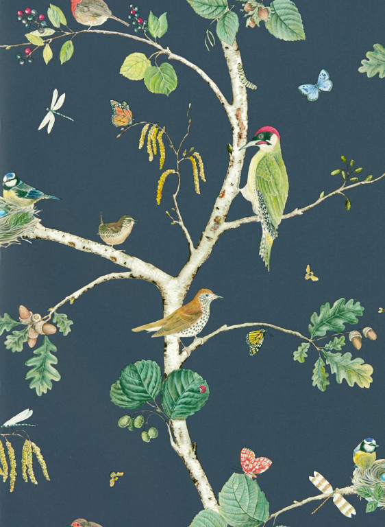 Sanderson Tapete Woodland Chorus - Charcoal-2466.7 Sanderson Tapete Woodland Chorus - Charcoal-2466.7