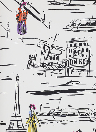 Manuel Canovas Tapete Parisienne - Noir et Blanc-2484.1