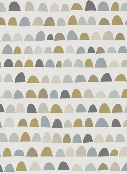 Scion Carta da parati Priya - Charcoal/ Fossil/ Linen-2535.4