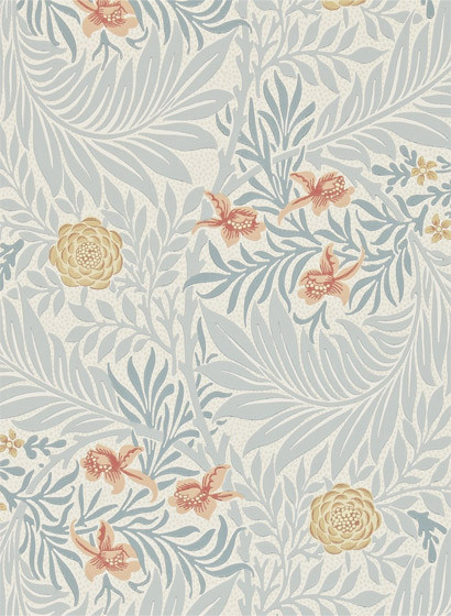 Morris & Co Wallpaper Larkspur Slate/ Russet-2576.2 Morris & Co Wallpaper Larkspur Slate/ Russet-2576.2