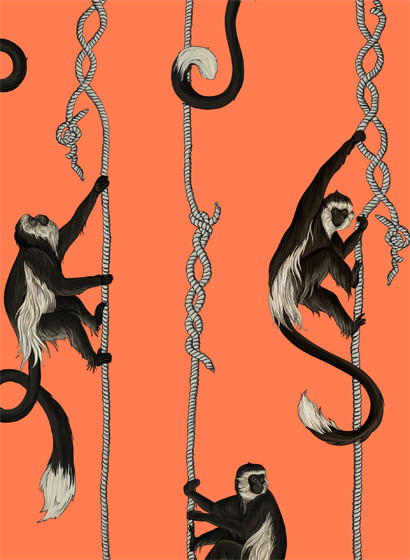 House of Hackney Wallpaper Troop Salamander Orange-2593.6