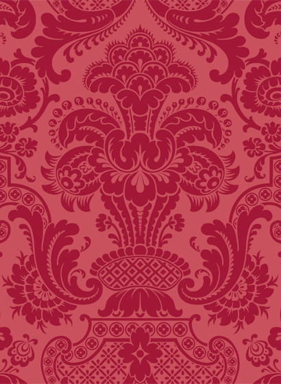 Damask Tapete Petrouchka von Cole & Son - Drawing Room Red-2763.4