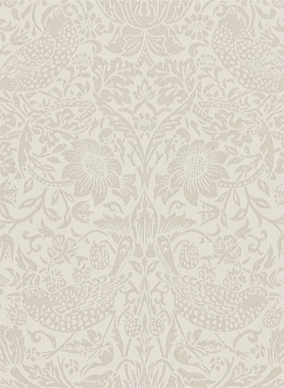 Morris & Co. Tapete Pure Strawberry Thief - Ecru/ Cream-2910.4 Morris & Co. Tapete Pure Strawberry Thief - Ecru/ Cream-2910.4