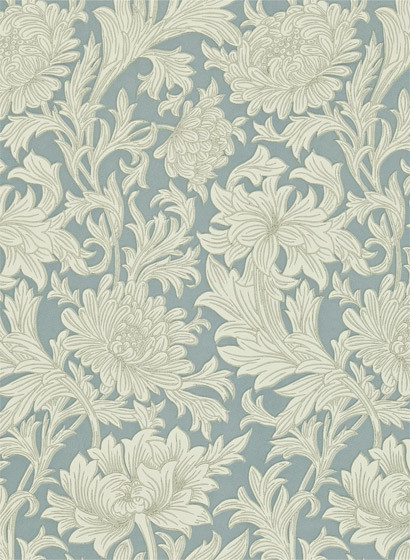 Tapete Chrysanthemum Toile von Morris & Co. - China Blue-2917.2 Tapete Chrysanthemum Toile von Morris & Co. - China Blue-2917.2